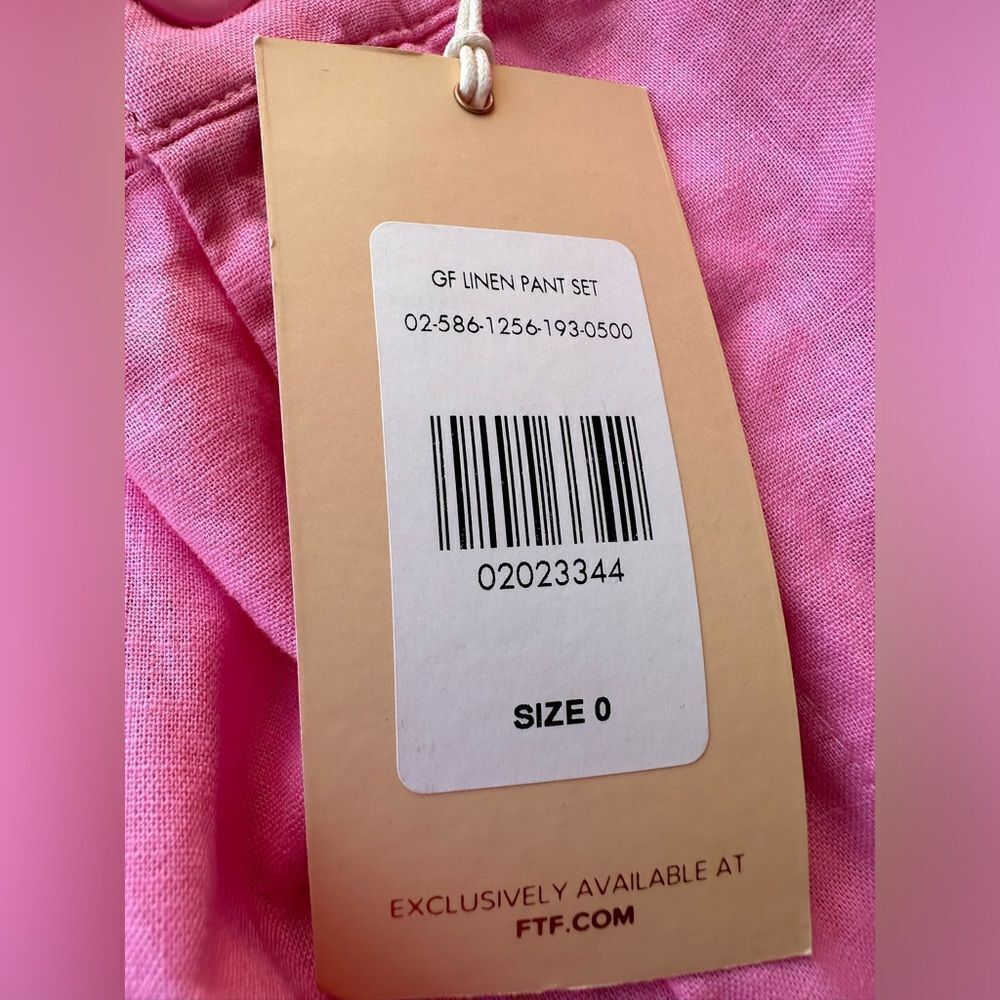 NWT GABI FRESH FASHION TO FIGURE Ashlee Wide Leg Linen Pants SIZE 0 12 XL PINK - Picture 4 of 10